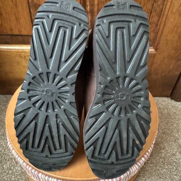 UGG Brown "Maddox" Moto Buckle Boots w/Sheepskin Lining Size 6 (S/N 1009279) - Picture 11 of 14